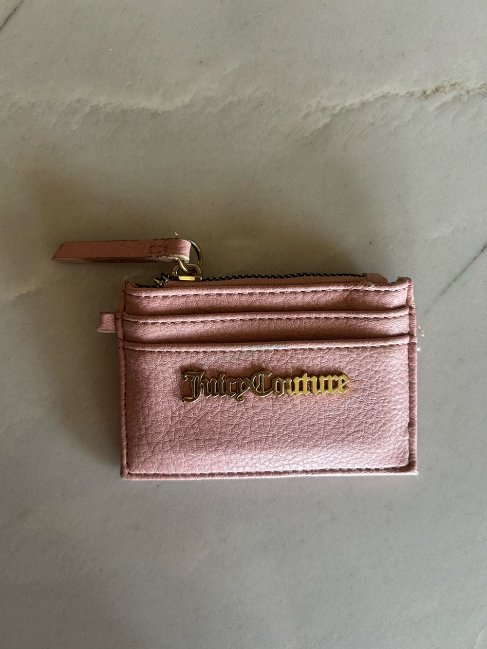 Juicy Couture Pink Leather Card Holder Wallet